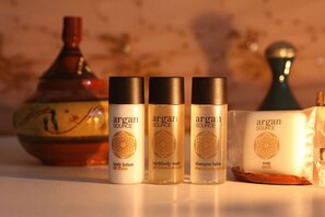 Douche, articles de toilette gratuits, sĂšche-cheveux, bidet