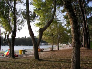 A beach area with trees, a sandy shore, and a body of water in the background. - COUNTRY HOUSE WITH EXCELLENT MOUNTAIN VIEWS (Cabanas (A Coruna))