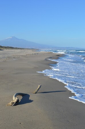 Nära stranden, solstolar och strandhanddukar