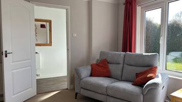 Smart TV, fireplace, video games, DVD player