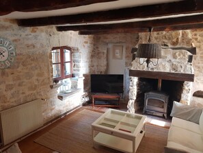 TV, fireplace, DVD player, ping pong