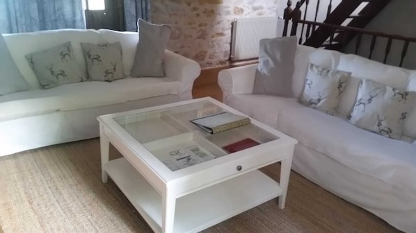 TV, caminetto, lettore DVD, tavolo da ping pong