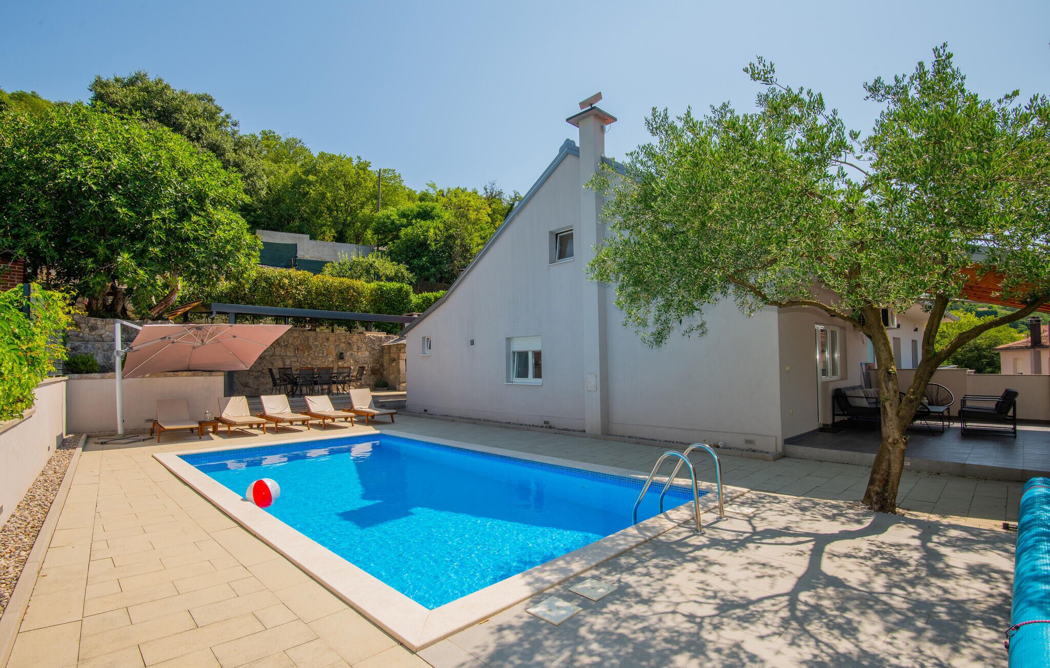 A heated pool