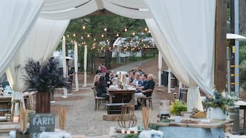 Outdoor wedding area