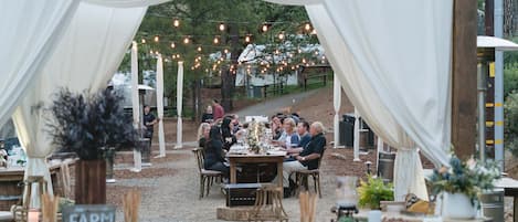Outdoor wedding area