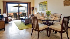 Room, 2 Double Beds, Non Smoking | In-room dining