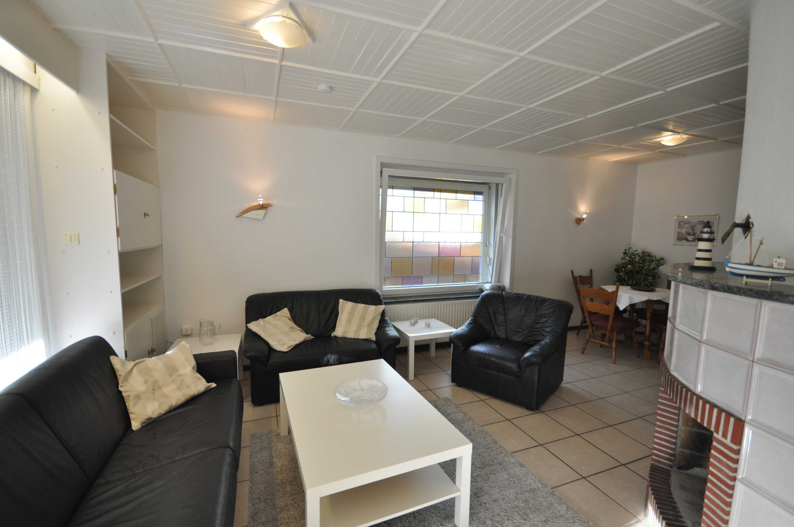 Televisie en een open haard