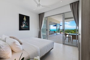 3 bedrooms, in-room safe, iron/ironing board, free WiFi - 3 BED/ 4 BATH SINGLE-LEVEL BEACHSIDE, SEE- and MOUNTAIN VIEWS VILLA 'BB2' (Koh Samui)