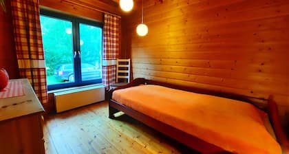 Gemütliche Abende im Blockhaus, am Kamin und in der holzbeheizten Finnlandsauna
