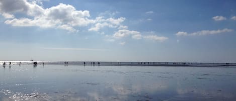 På stranden