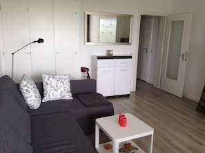 TV, DVD player, table tennis, books