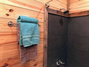 Bathtub, hair dryer, towels