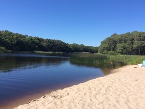 Beach nearby, sun-loungers