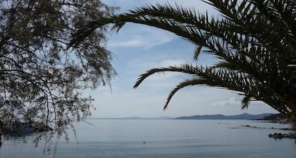 4 pers, en front de mer , vue mer , plage à 20 m, parking privé, terrasse