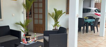 Downstairs 3-bedroom villa, pool, lush garden. Authentic Martinique.