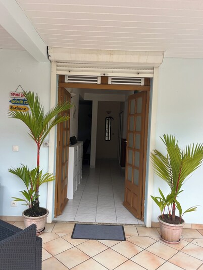 Downstairs 3-bedroom villa, pool, lush garden. Authentic Martinique.