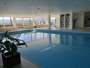 Indoor pool - Sunny, modern apartment with swimming pool, sauna, W-lan, Feldberg view (Lenzkirch)
