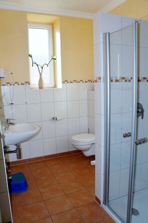 Shower, hair dryer