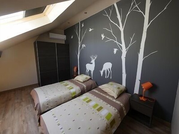 2 bedrooms, soundproofing, iron/ironing board, travel cot