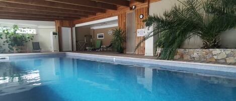 Indoor pool, a heated pool