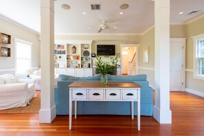 Smart TV, fireplace, printers