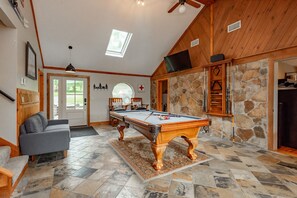 Game room - Spacious Lake Home w/ Dock, Hot Tub & Views (McHenry)