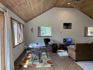 Smart TV, DVD player, books