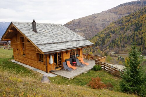 Familiäres,neues Chalet,Ausblick,zwischen Nendaz-Siviez,im Herzen der 4 Vallées