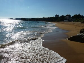 Playa en los alrededores y camastros 