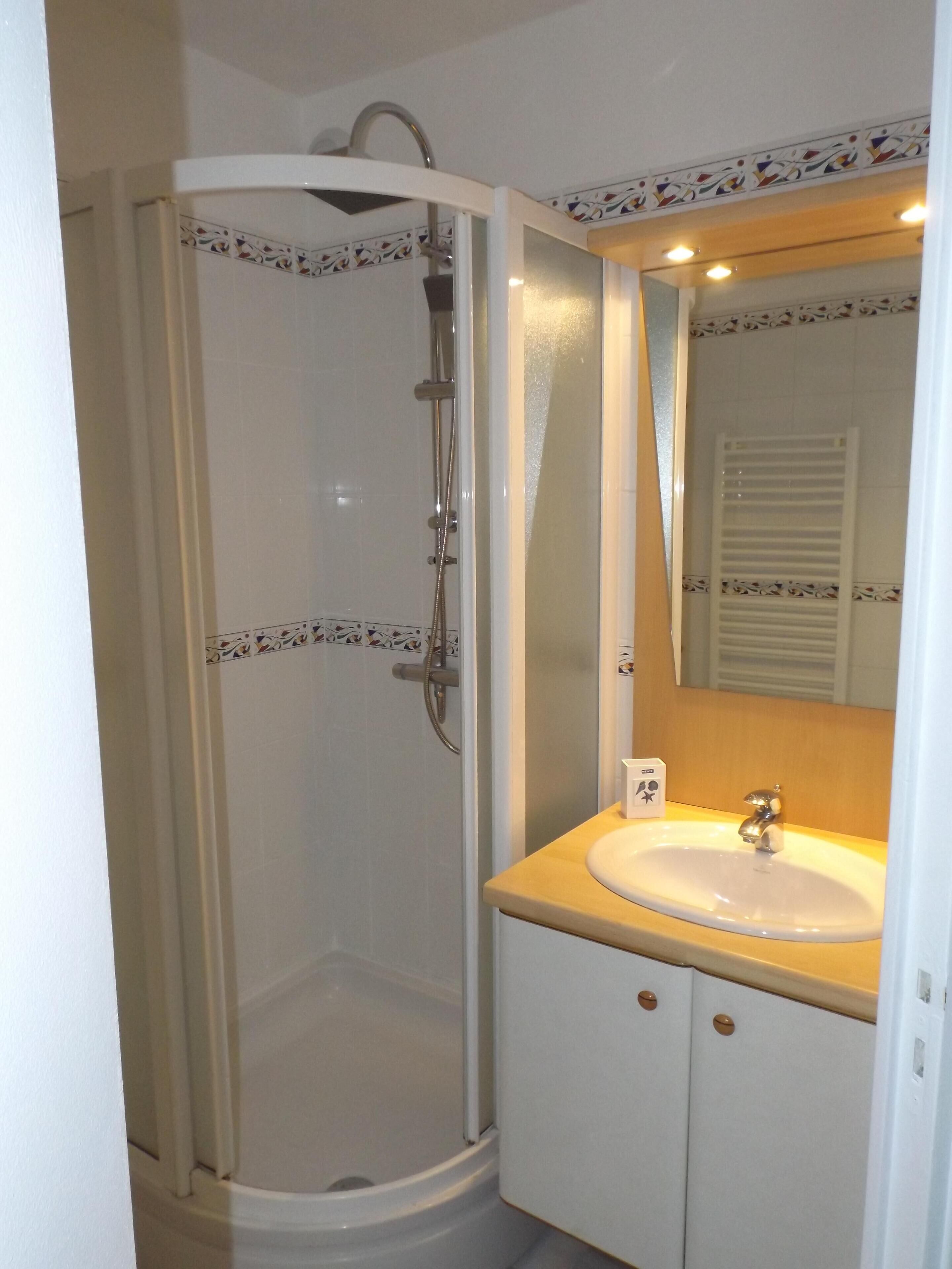 Shower, hair dryer