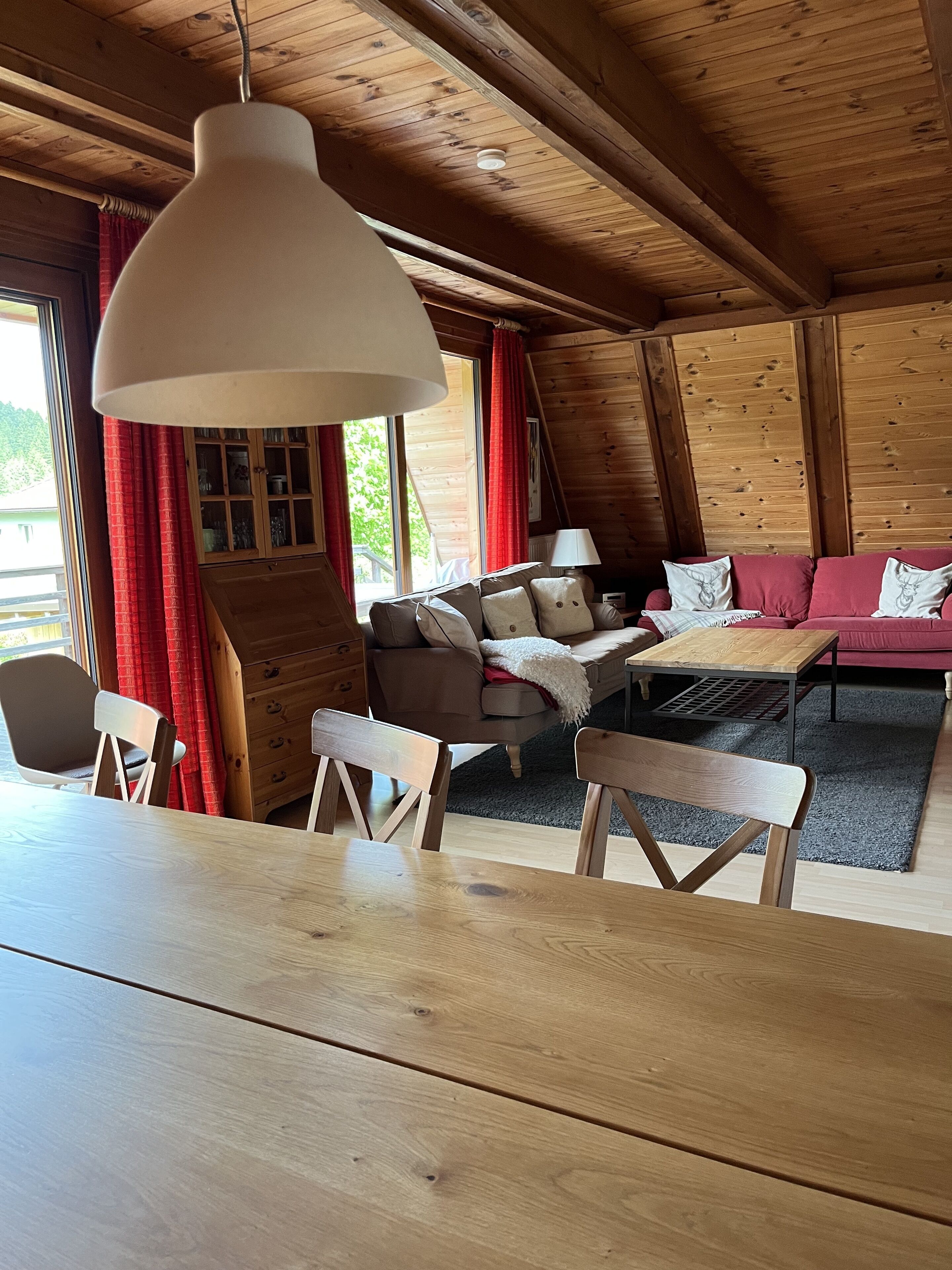 Smart-tv, een open haard, een dvd-speler en boeken