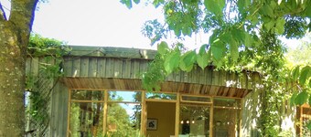 Distant view into the Tollensetal in the charming nature of the Tollensetales 