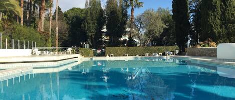 A heated pool