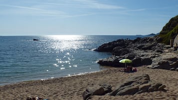 En la playa