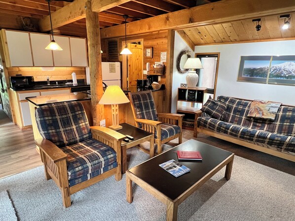 Smart TV, chimenea, reproductor de DVD y estéreo 