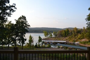 View from property - Bellawood Resort #1 Lakefront Cabin with Boat Slip - Unobstructed View! (Greers Ferry)