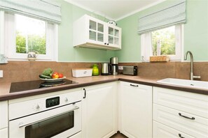 Fridge, microwave, oven, highchair