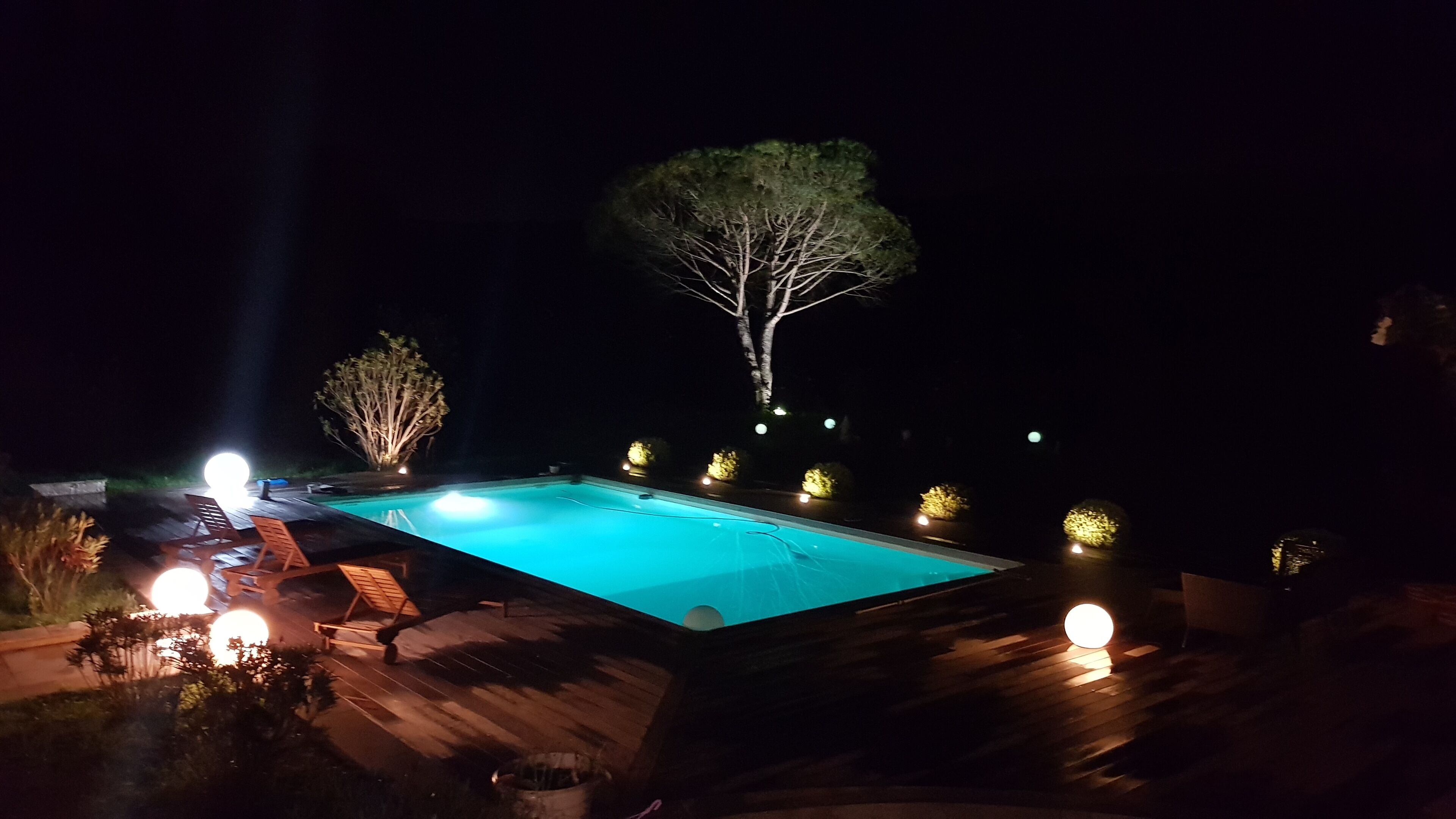 A heated pool