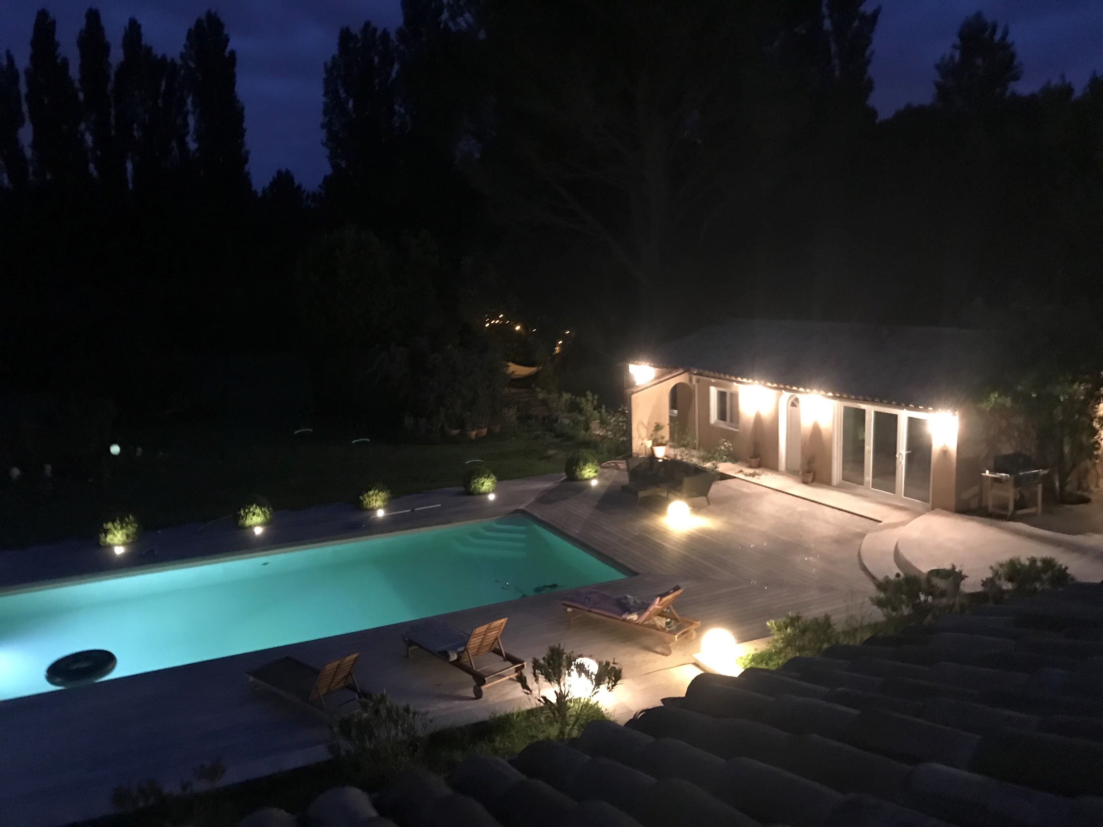 A heated pool