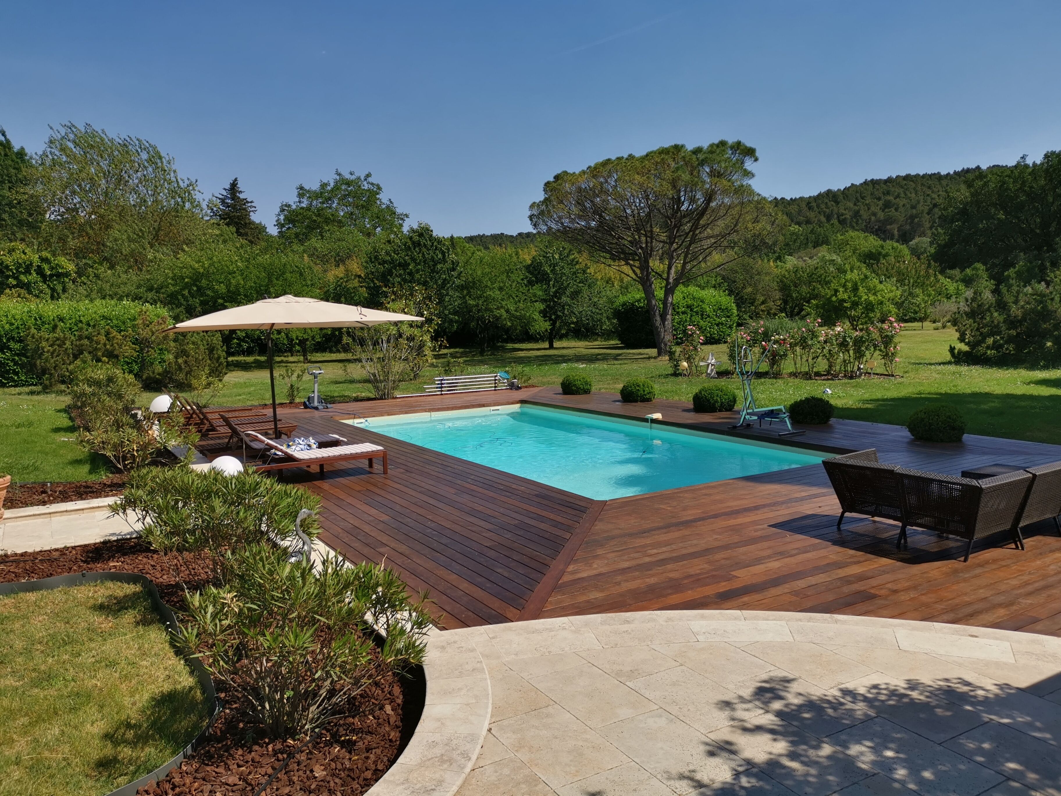A heated pool