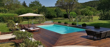 A heated pool