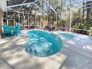 A heated pool