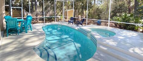 Piscine extérieure, piscine chauffée