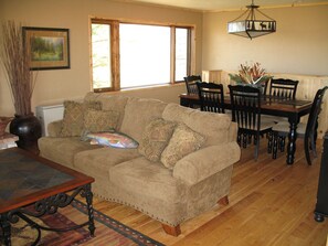 TV, fireplace, DVD player, table football