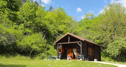 Cottage wooden chalet near Vézelay in the countryside