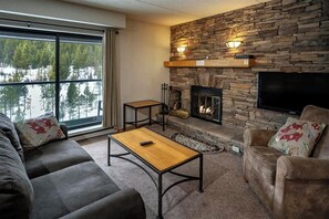 TV, fireplace, DVD player