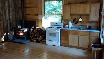 Fridge, oven, stovetop, electric kettle