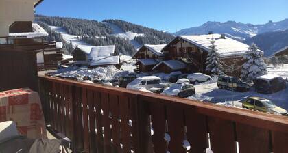 8-person apartment, south-facing, 12m2 balcony, splendid view of the resort at the foot of the slopes