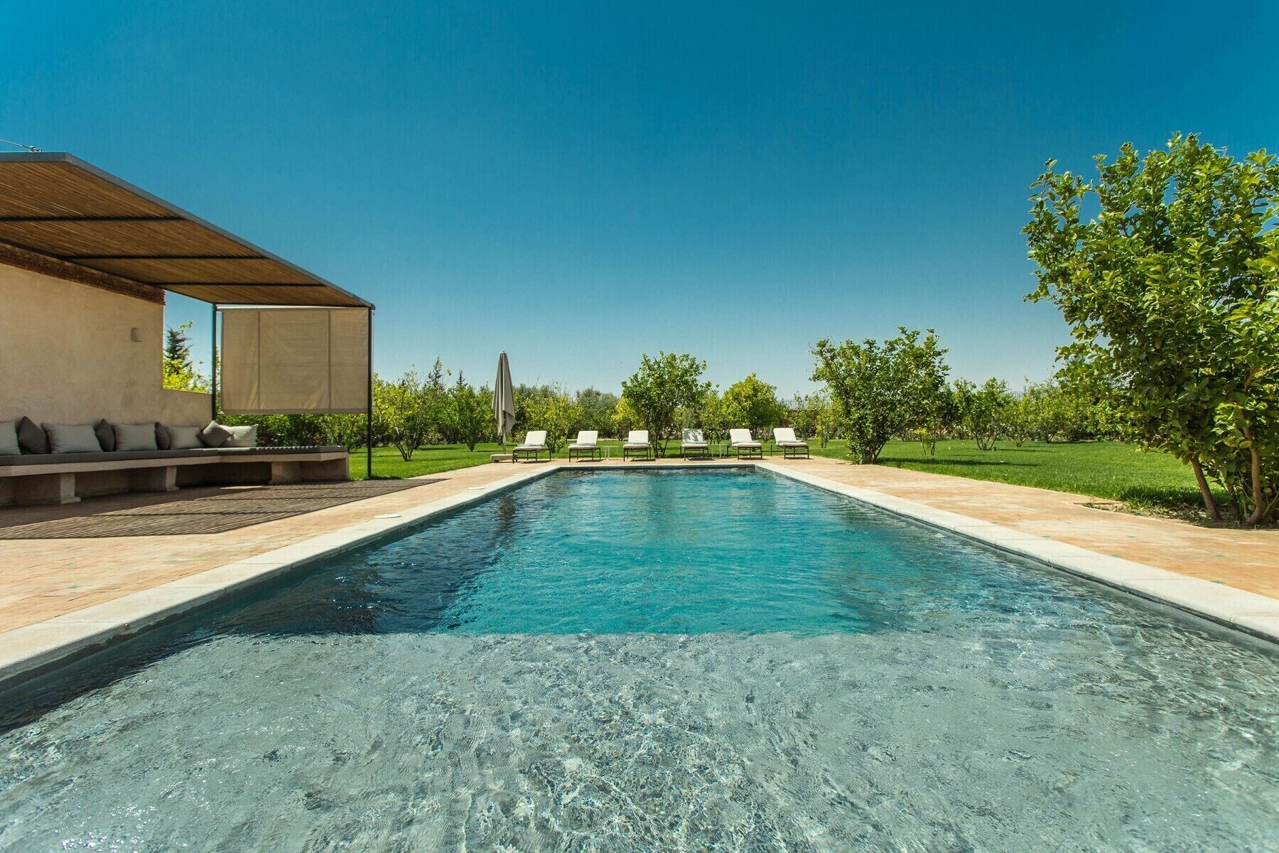 A heated pool