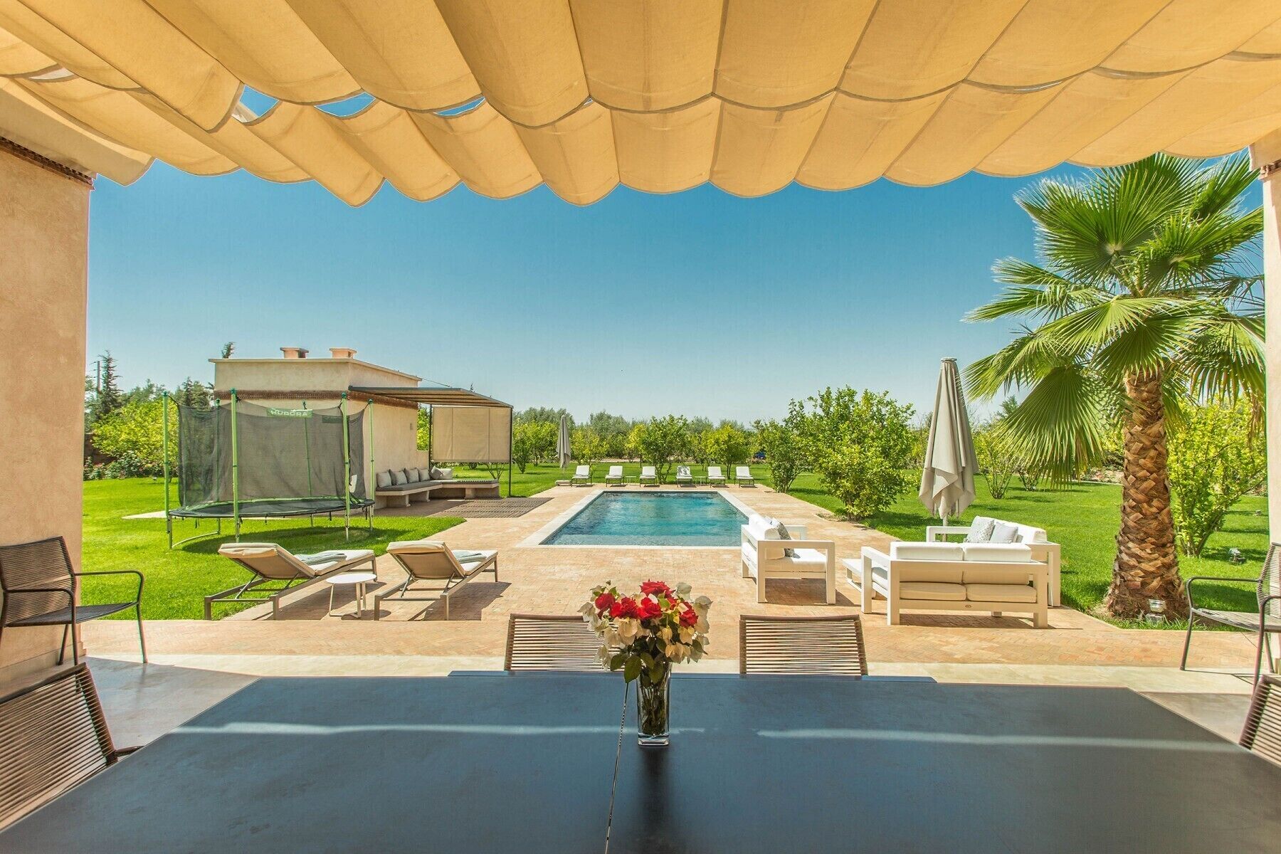 A heated pool